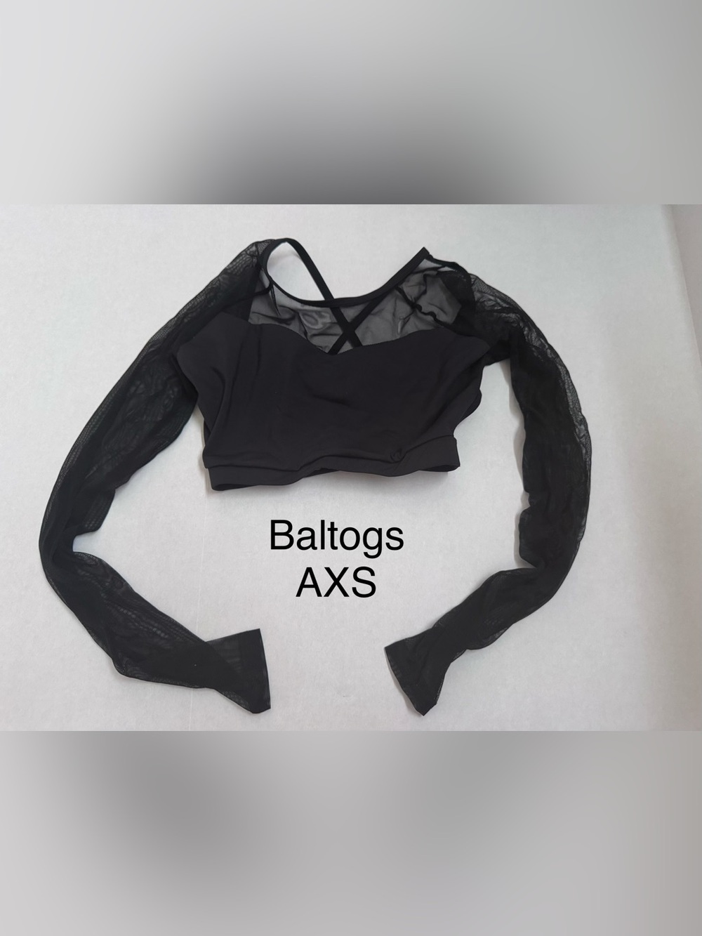 Baltogs Black Mesh Crop Top AXS